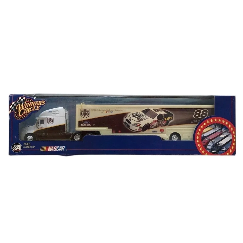 Winner's Circle NASCAR Trailer Rig Dale Jarrett #88 UPS Brown White Diecast 1:64